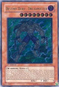 Destiny Hero - Dreadmaster (UTR) - Enemy of Justice (EOJ) #EOJ-EN004 - Ultimate Rare YuGiOh Trading Card