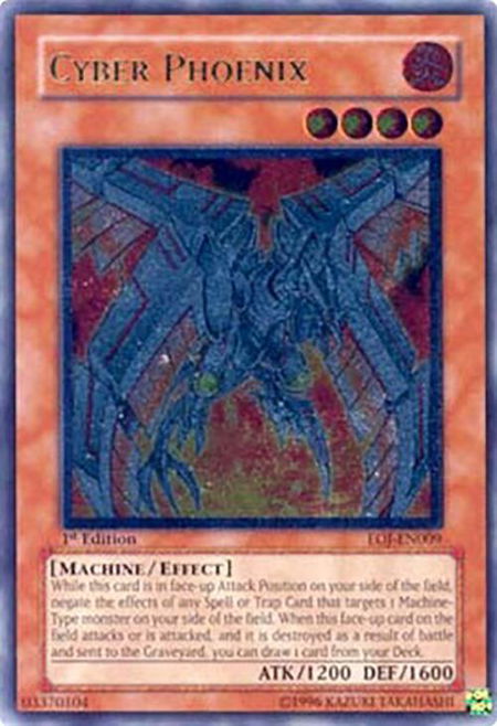 Cyber Phoenix (UTR) - Enemy of Justice YuGiOh trading card