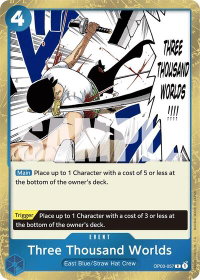 Three Thousand Worlds (Jolly Roger Foil) - Premium Booster -The Best- (PRB-01) #OP03-057 - Rare One Piece Trading Card