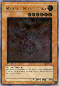 Majestic Mech - Ohka (UTR) - Enemy of Justice (EOJ) #EOJ-EN015 - Ultimate Rare YuGiOh Trading Card