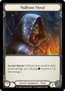 Nullrune Hood - Historic Pack 1 Blitz Deck: Dash  #1HD003 - Common Flesh and Blood Trading Card