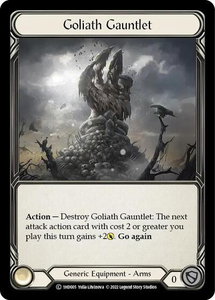 Goliath Gauntlet - Historic Pack 1 Blitz Deck: Dash  #1HD005 - Common Flesh and Blood Trading Card