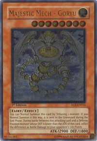 Majestic Mech - Goryu (UTR) - Enemy of Justice (EOJ) #EOJ-EN016 - Ultimate Rare YuGiOh Trading Card