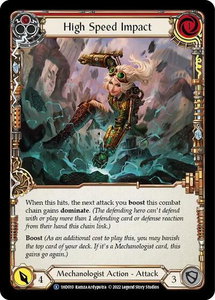 High Speed Impact (Red) - Historic Pack 1 Blitz Deck: Dash  #1HD010 - Rare Flesh and Blood Trading Card