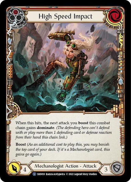 High Speed Impact (Red) - Historic Pack 1 Blitz Deck: Dash Flesh and Blood trading card