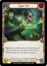 Zipper Hit (Red) - Historic Pack 1 Blitz Deck: Dash  #1HD016 - Common Flesh and Blood Trading Card