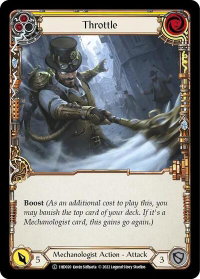 Throttle (Yellow) - Historic Pack 1 Blitz Deck: Dash  #1HD020 - Common Flesh and Blood Trading Card