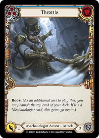 Throttle (Blue) - Historic Pack 1 Blitz Deck: Dash  #1HD025 - Common Flesh and Blood Trading Card