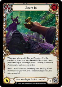 Zoom In (Blue) - Historic Pack 1 Blitz Deck: Dash  #1HD028 - Common Flesh and Blood Trading Card