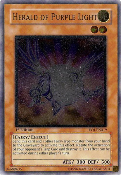 Herald of Purple Light (UTR) trading card from Enemy of Justice Herald of Purple Light (UTR) - Enemy of Justice YuGiOh trading card