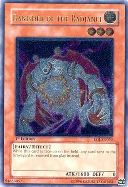Banisher of the Radiance (UTR) trading card from Enemy of Justice Banisher of the Radiance (UTR) - Enemy of Justice YuGiOh trading card
