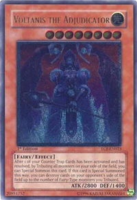 Voltanis the Adjudicator (UTR) - Enemy of Justice (EOJ) #EOJ-EN023 - Ultimate Rare YuGiOh Trading Card