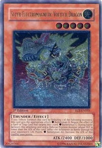 Super-Electromagnetic Voltech Dragon (UTR) - Enemy of Justice (EOJ) #EOJ-EN031 - Ultimate Rare YuGiOh Trading Card