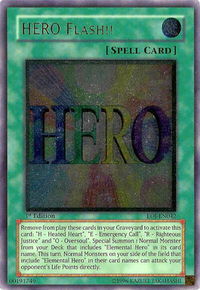 HERO Flash!! (UTR) - Enemy of Justice (EOJ) #EOJ-EN042 - Ultimate Rare YuGiOh Trading Card