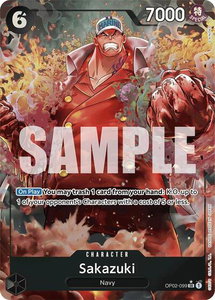 Sakazuki (Alternate Art) - Premium Booster -The Best- (PRB-01) #OP02-099 - Super Rare One Piece Trading Card
