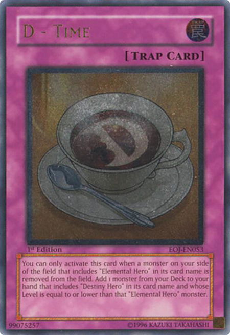 D - Time (UTR) trading card from Enemy of Justice D - Time (UTR) - Enemy of Justice YuGiOh trading card