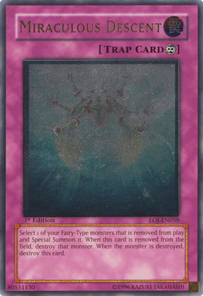 Miraculous Descent (UTR) trading card from Enemy of Justice Miraculous Descent (UTR) - Enemy of Justice YuGiOh trading card