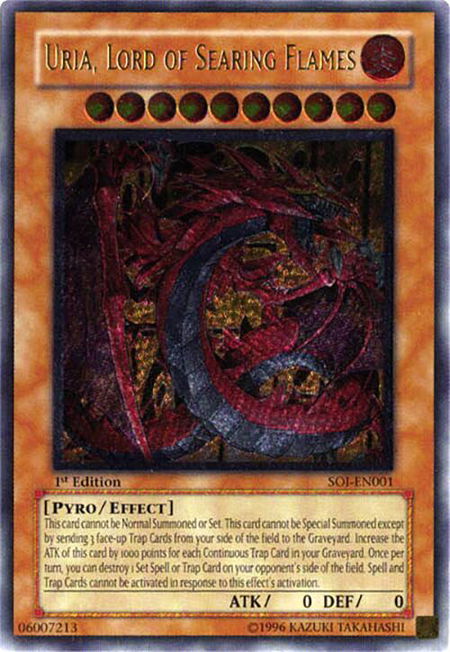 Uria, Lord of Searing Flames (UTR) - Shadow of Infinity YuGiOh trading card