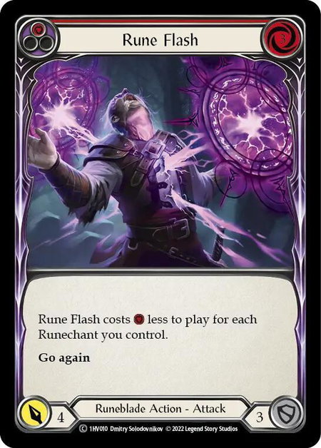 Rune Flash (Red) - Historic Pack 1 Blitz Deck: Viserai Flesh and Blood trading card