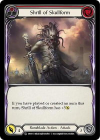 Shrill of Skullform (Red) - Historic Pack 1 Blitz Deck: Viserai #1HV011 - Common Flesh and Blood Trading Card