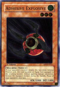 Adhesive Explosive (UTR) - Shadow of Infinity (SOI) #SOI-EN011 - Ultimate Rare YuGiOh Trading Card