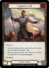 Captain's Call (Red) - Historic Pack 1 Blitz Deck: Viserai #1HV013 - Common Flesh and Blood Trading Card