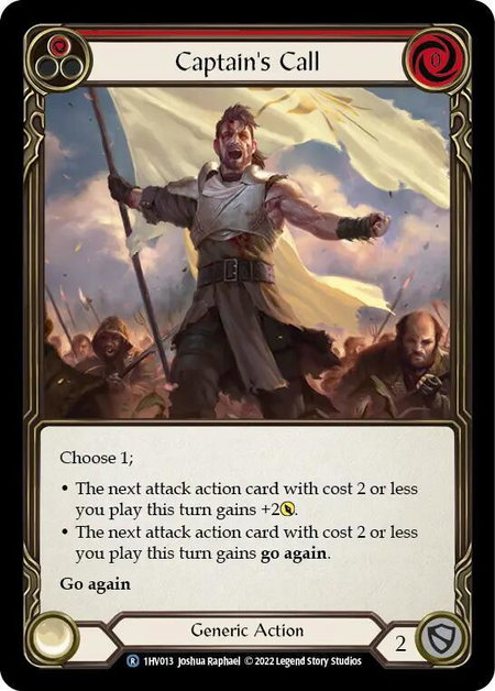Captain's Call (Red) - Historic Pack 1 Blitz Deck: Viserai Flesh and Blood trading card