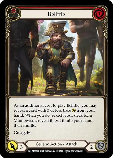 Belittle (Red) trading card from Historic Pack 1 Blitz Deck: Viserai Belittle (Red) - Historic Pack 1 Blitz Deck: Viserai Flesh and Blood trading card