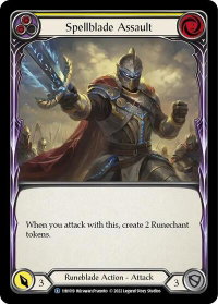 Spellblade Assault (Yellow) - Historic Pack 1 Blitz Deck: Viserai #1HV019 - Rare Flesh and Blood Trading Card