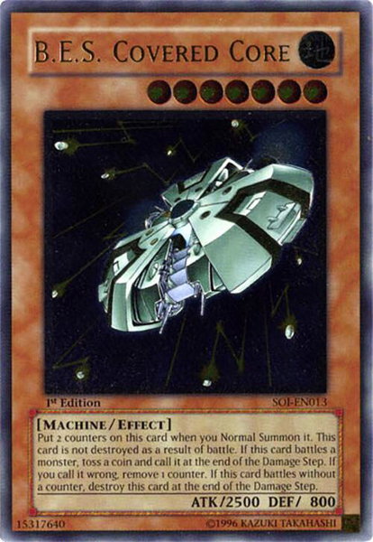 B.E.S. Covered Core (UTR) trading card from Shadow of Infinity B.E.S. Covered Core (UTR) - Shadow of Infinity YuGiOh trading card
