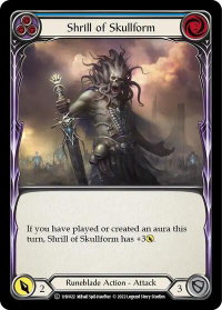 Shrill of Skullform (Blue) - Historic Pack 1 Blitz Deck: Viserai #1HV022 - Common Flesh and Blood Trading Card