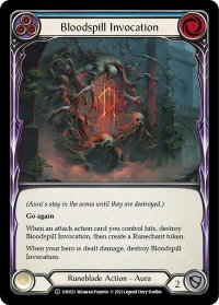Bloodspill Invocation (Blue) - Historic Pack 1 Blitz Deck: Viserai #1HV023 - Common Flesh and Blood Trading Card