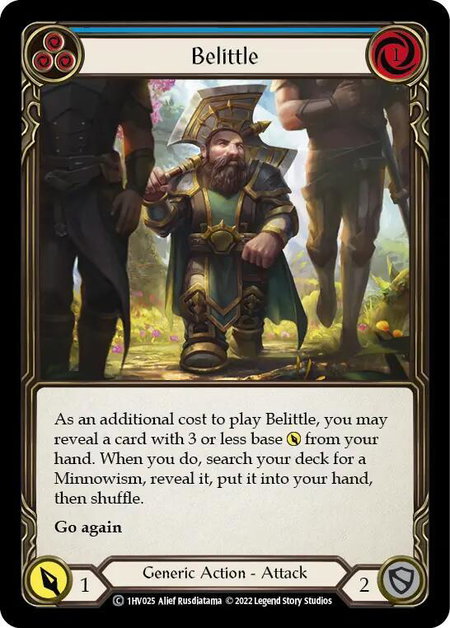 Belittle (Blue) - Historic Pack 1 Blitz Deck: Viserai Flesh and Blood trading card