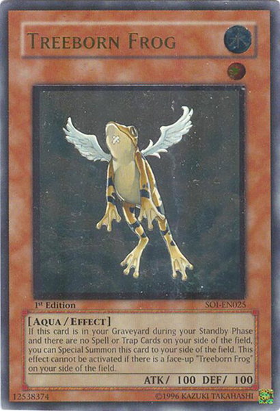 Treeborn Frog (UTR) trading card from Shadow of Infinity Treeborn Frog (UTR) - Shadow of Infinity YuGiOh trading card