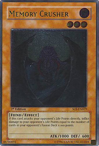 Memory Crusher (UTR) trading card from Shadow of Infinity Memory Crusher (UTR) - Shadow of Infinity YuGiOh trading card