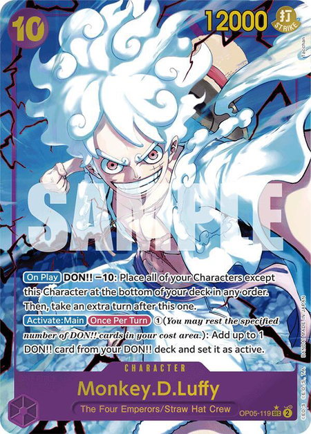 Monkey.D.Luffy (OP05-119) (Alternate Art) - Premium Booster -The Best- One Piece trading card