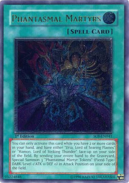 Phantasmal Martyrs (UTR) trading card from Shadow of Infinity Phantasmal Martyrs (UTR) - Shadow of Infinity YuGiOh trading card