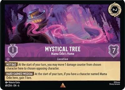 Mystical Tree - Mama Odie's Home - Azurite Sea (6) #69/204 - Rare Disney Lorcana Trading Card