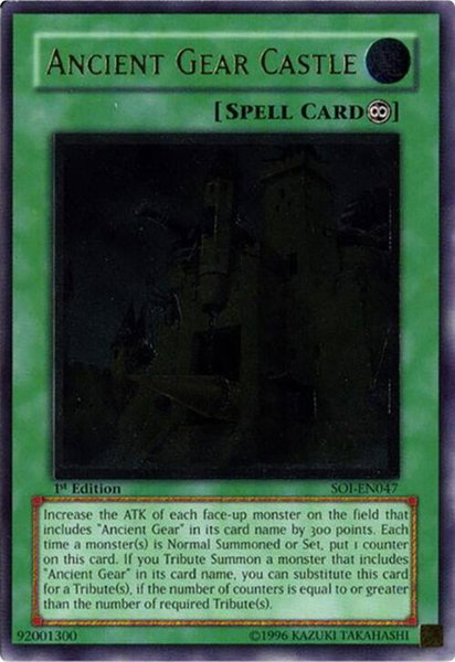Ancient Gear Castle (UTR) trading card from Shadow of Infinity Ancient Gear Castle (UTR) - Shadow of Infinity YuGiOh trading card