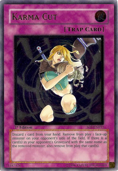 Karma Cut (UTR) trading card from Shadow of Infinity Karma Cut (UTR) - Shadow of Infinity YuGiOh trading card