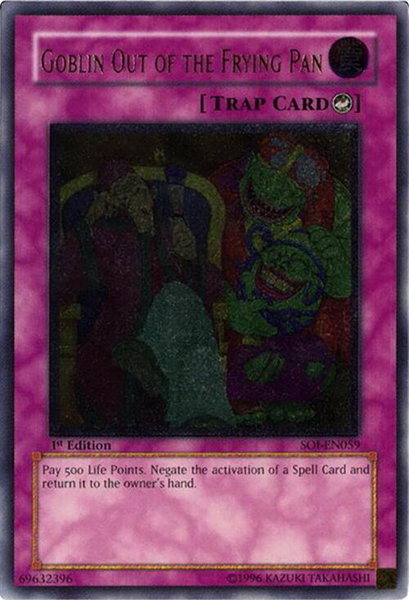 Goblin Out of the Frying Pan (UTR) trading card from Shadow of Infinity Goblin Out of the Frying Pan (UTR) - Shadow of Infinity YuGiOh trading card