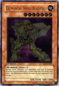 Elemental Hero Bladedge (UTR) - Elemental Energy (EEN) #EEN-EN007 - Ultimate Rare YuGiOh Trading Card