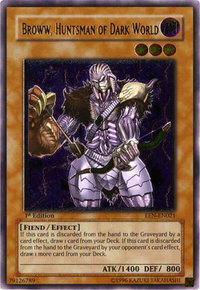 Broww, Huntsman of Dark World (UTR) - Elemental Energy (EEN) #EEN-EN021 - Ultimate Rare YuGiOh Trading Card
