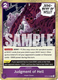 Judgment of Hell (Jolly Roger Foil) - Premium Booster -The Best- (PRB-01) #OP02-089 - Rare One Piece Trading Card