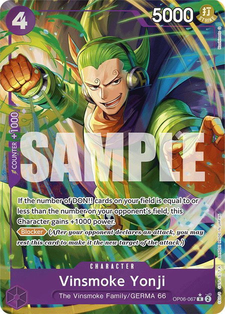 Vinsmoke Yonji (OP06-067) (Alternate Art) - Premium Booster -The Best- One Piece trading card