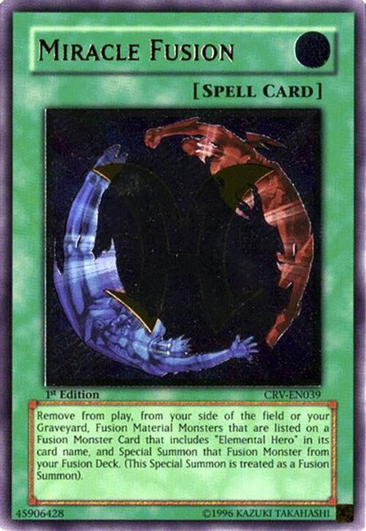 Miracle Fusion (UTR) trading card from Cybernetic Revolution Miracle Fusion (UTR) - Cybernetic Revolution YuGiOh trading card