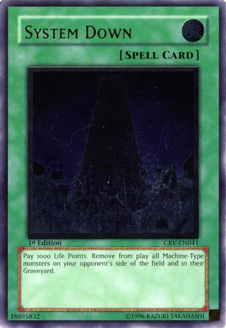 System Down (UTR) - Cybernetic Revolution YuGiOh trading card