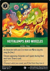 Heffalumps and Woozles - Azurite Sea (6) #95/204 - Common Disney Lorcana Trading Card