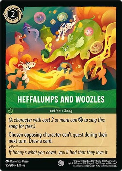 Heffalumps and Woozles - Azurite Sea Disney Lorcana trading card