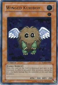 Winged Kuriboh (UTR) trading card from The Lost Millennium Winged Kuriboh (UTR) - The Lost Millennium YuGiOh trading card